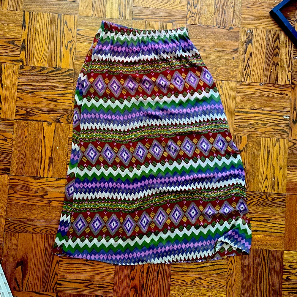 Colorful Lush High waist Maxi Skirt